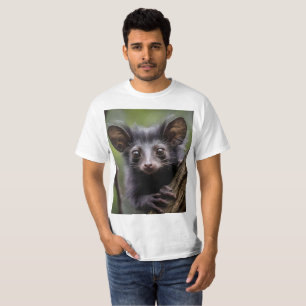 T-shirt Large Eyed Aye Aye Dans Un Arbre,