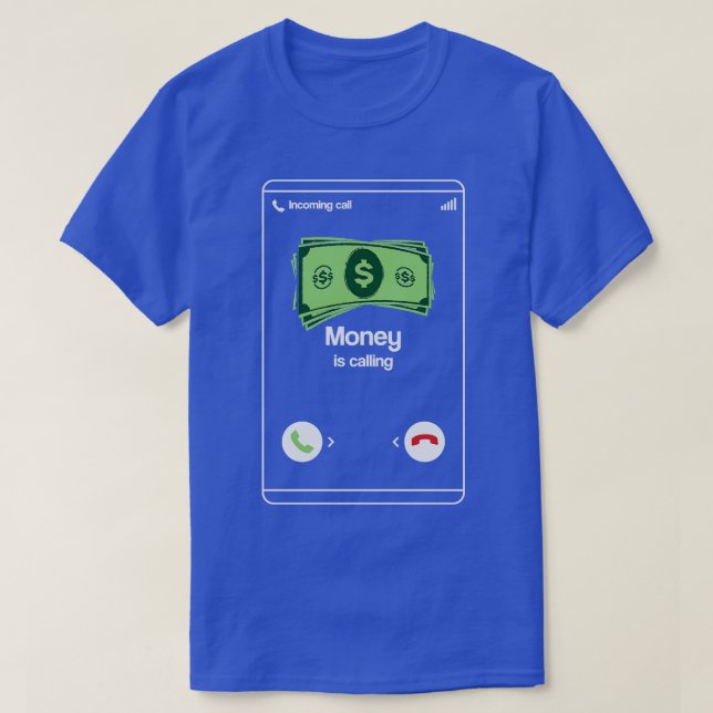 T-shirt L'argent appelle l'entrepreneur Cash Chemise Funny (Design devant)