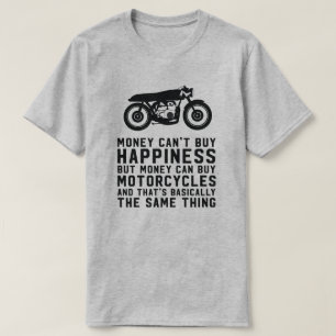 T-shirt L'argent ne fait pas le bonheur chemise de moto