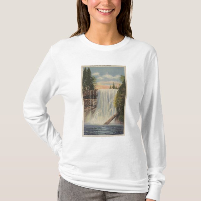 T-shirt L'argent tombe sur la crique argentée, vue de (Devant)