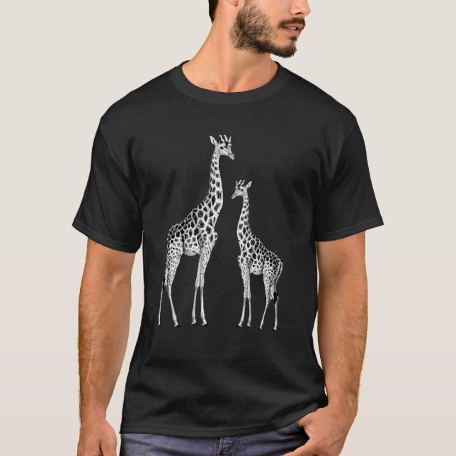 T-shirt L'art animalier amusant de la Girafe (Devant)