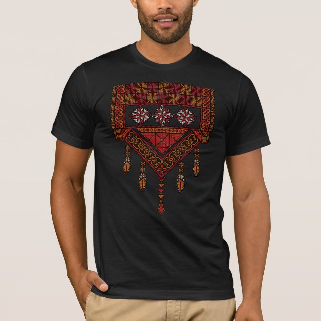T-shirt L'art de la broderie de Tatreez (Devant)