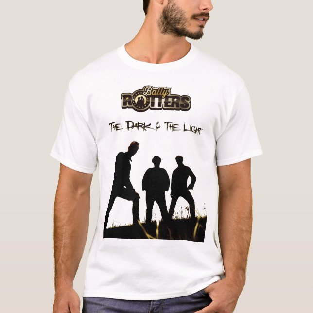 T-shirt L'art de l'album noir et blanc (Devant)