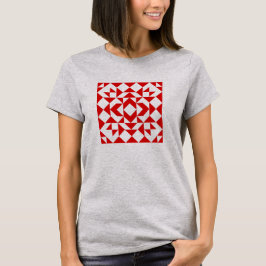 T-shirt L'art de Noël blanc rouge Festif