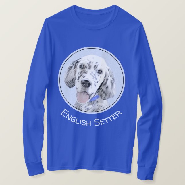 T-shirt L'art du chien peintre Blue Belton (Design devant)