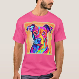 T-shirt L'art du chien : Peinture colorée