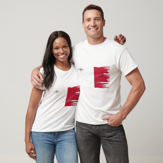 T-shirt L'art du drapeau de Malte (Unisexe)