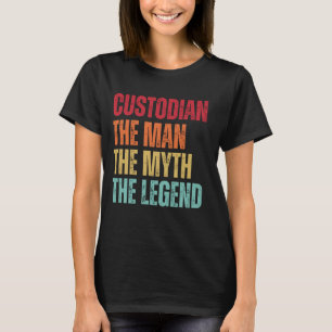 T-shirt L'Art Gardien Pour Hommes Janitor School Custodian