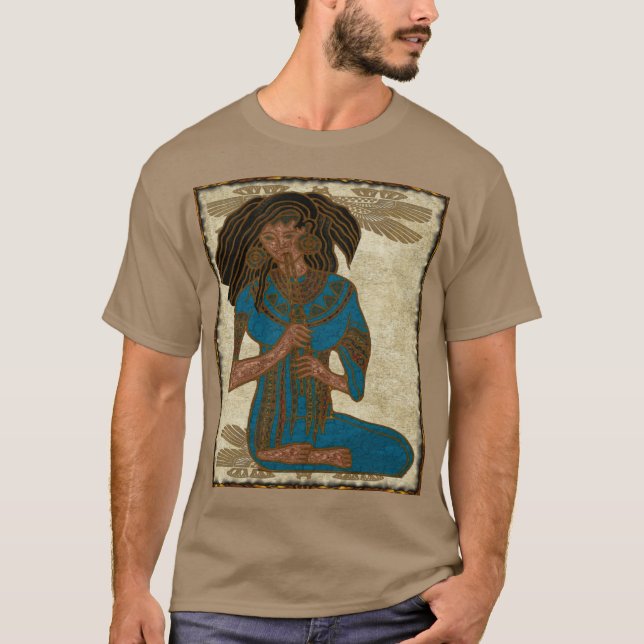 T-shirt L'art populaire égyptien musicien (Devant)