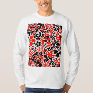 T-shirt L'art populaire ukrainien motif floral abstact