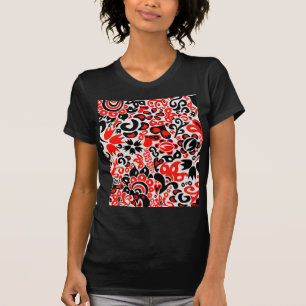 T-shirt L'art populaire ukrainien motif floral abstact