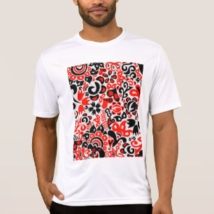 T-shirt L'art populaire ukrainien motif floral abstact