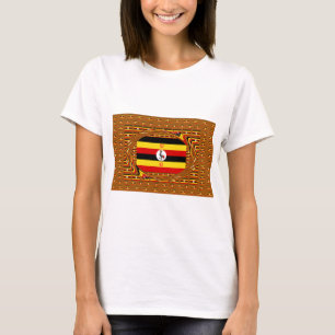 T-shirt L'Art Vibrant Ouganda Inspiré Du Drapeau