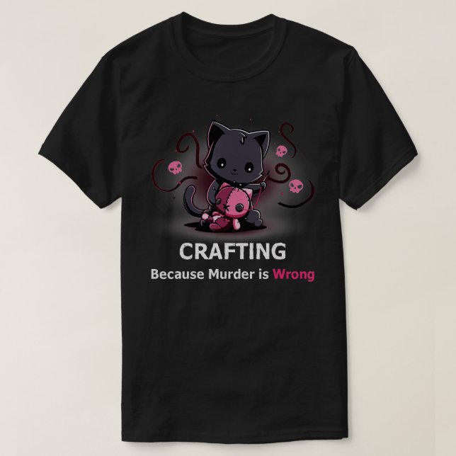 T-shirt L'artisanat parce que le meurtre est faux Hallowee (Design devant)
