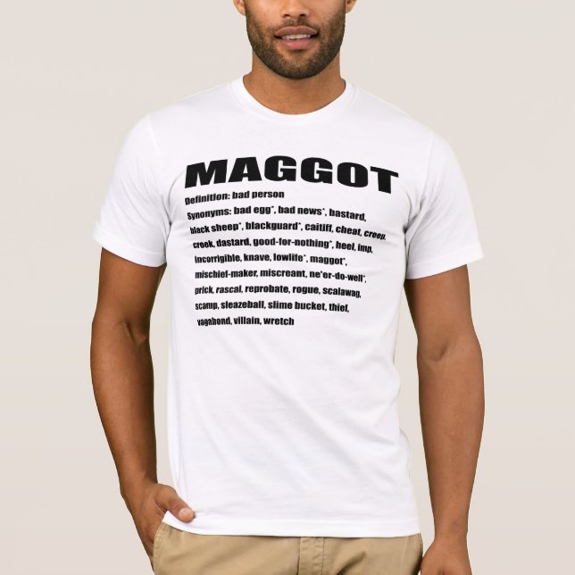 T-shirt Larve (mots pris de Dictionary.com) (Devant)
