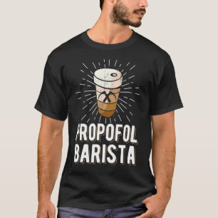 T-shirt Laryngoscope et soins intensifs Anesthésie Barista