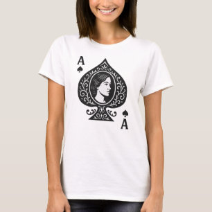 T-shirt L'As Des Pique — Emblème De Filigree Lady Cameo