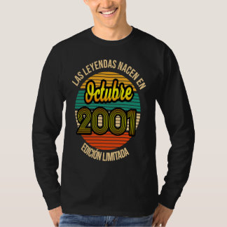 T-shirt Las Leyendas nacen en Octubre 2001 20 Años Octubre