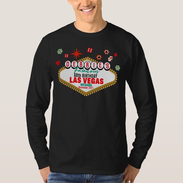 T-shirt Las Vegas Anniversaire Fête Personnalisable Corres (Devant)