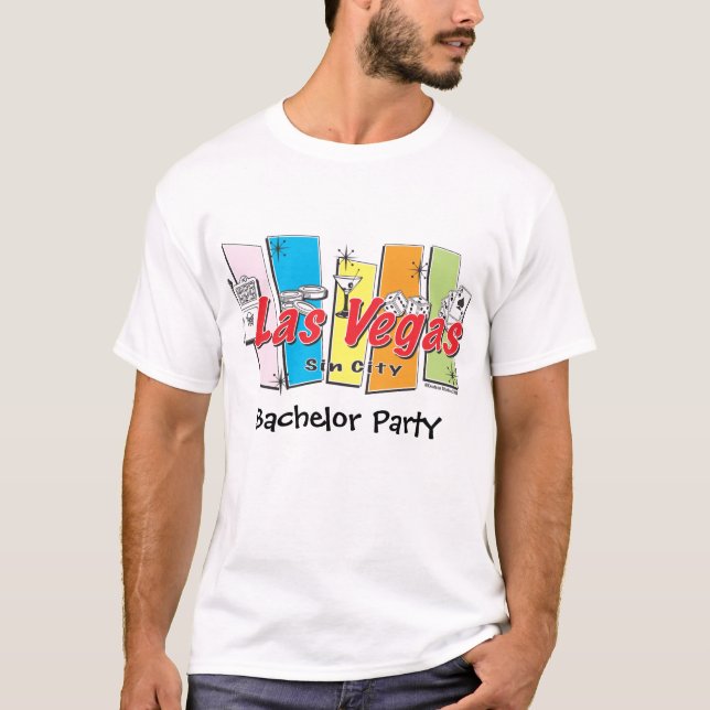 T-shirt Las Vegas Bachelor Party (Devant)