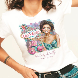 T-shirt Las Vegas Bachelorette Élégante fille