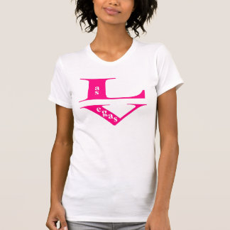 T-shirt Las Vegas Hot Pink Ladies Scoop Décontracté