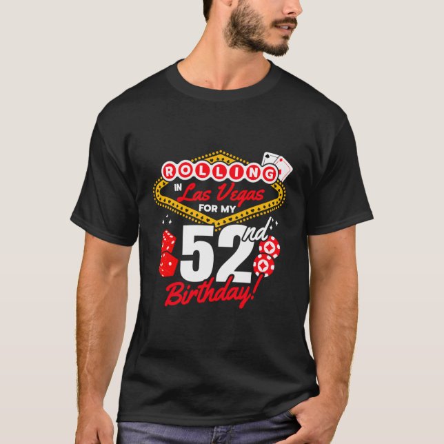 T-shirt Las Vegas Rolling À Vegas Vegas 52E (Devant)
