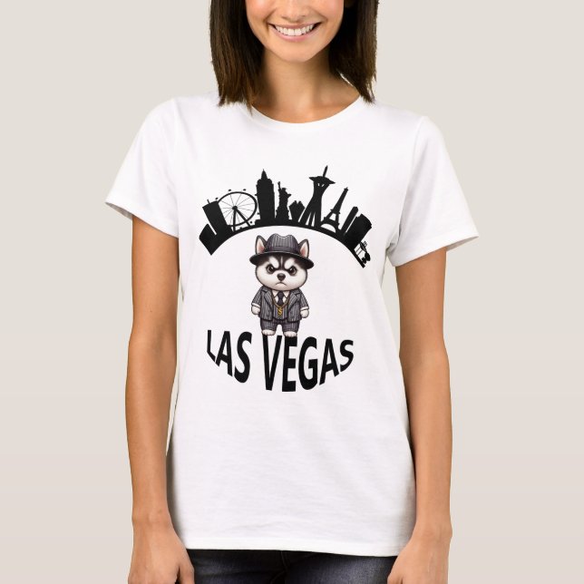 T-shirt Las Vegas Skyline Gangster Husky (Devant)