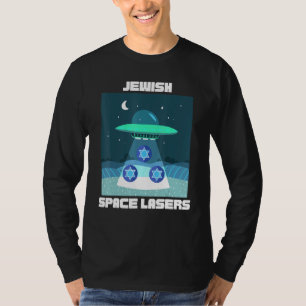 T-shirt Lasers Spatiaux Juifs Ufo Étoile Volante De David