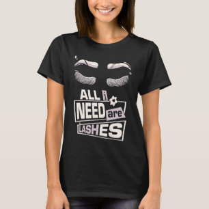 T-shirt Lash maquillage mignon et beauté Cosmetologues Las