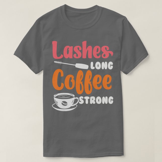 T-shirt Lashes femmes café long fortBeauticianMake Up (Design devant)