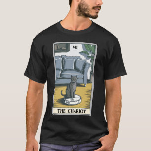 T-shirt L'aspirateur robot chat carte de tarot du Chariot 