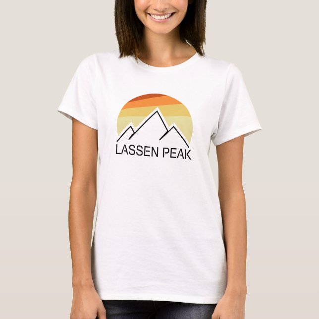 T-shirt Lassen Peak California Retro (Devant)