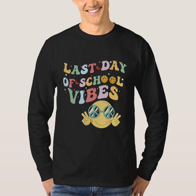 T-shirt last day of summer vibes, groovy summer, funny tea (Devant)
