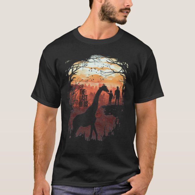 T-shirt Last Of Us Joel And Ellie Family   (Devant)