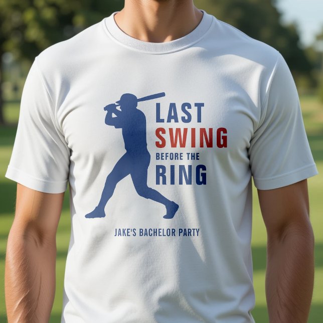 T-shirt Last Swing Before the Ring Baseball Bachelor Party (Créateur téléchargé)