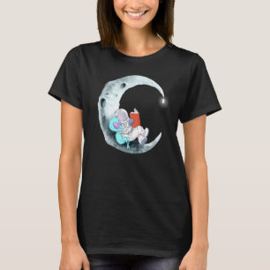 T-shirt L'Astronaut Alien Lit Des Livres Dans L'Espace