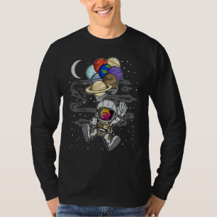 T-shirt L'Astronaute Agite Une Pièce De Hex Sur Le Jeton D