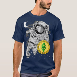 T-shirt L'Astronaute Atteint L'Ethereum Classic ETH Coin À