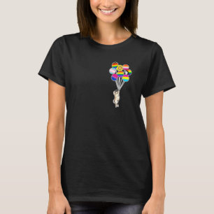 T-shirt L'astronaute Carlin Chien Lgbt Arc-en-ciel Ballons