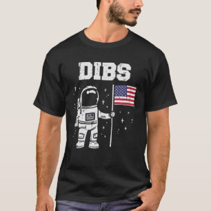 T-shirt L'Astronaute De Dibs Moon, Drapeau Américain 4 E D