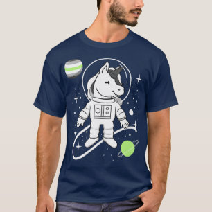 T-shirt L'astronaute de l'Unicorne Agender Pride