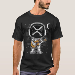 T-shirt L'Astronaute Guitare Ronde La Pièce XRP Vers La Cr