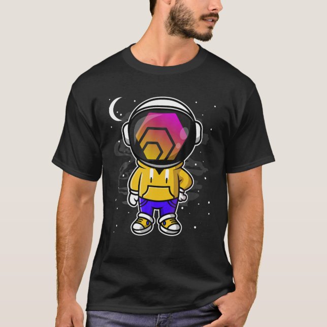 T-shirt L'Astronaute Hiphop HEX Coin Au Jeton De Crypto Lu (Devant)