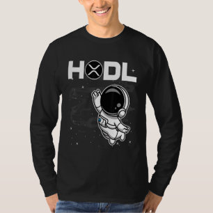 T-shirt L'Astronaute Hodl Écrase La Pièce Xrp Vers Le Cryp