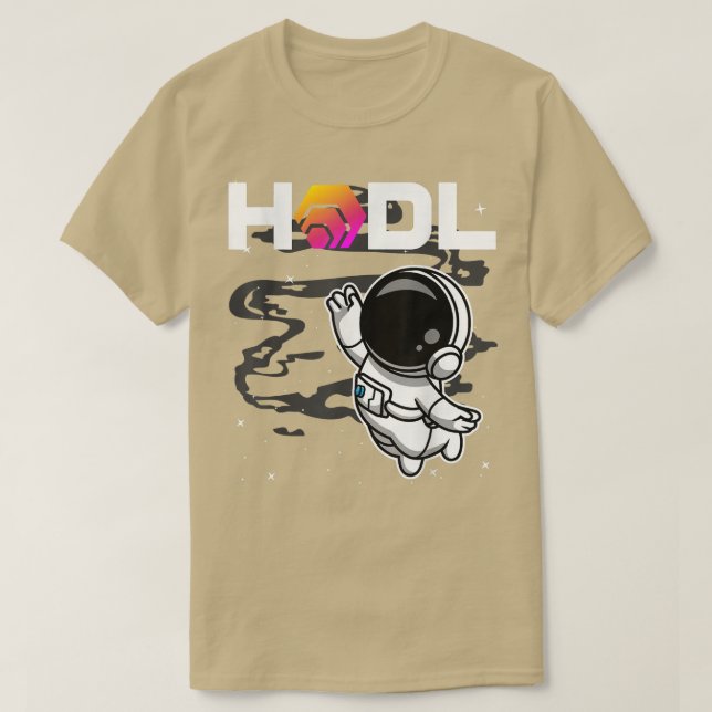 T-shirt L'Astronaute HODL HEX Coin À La Lune Crypto Token  (Design devant)