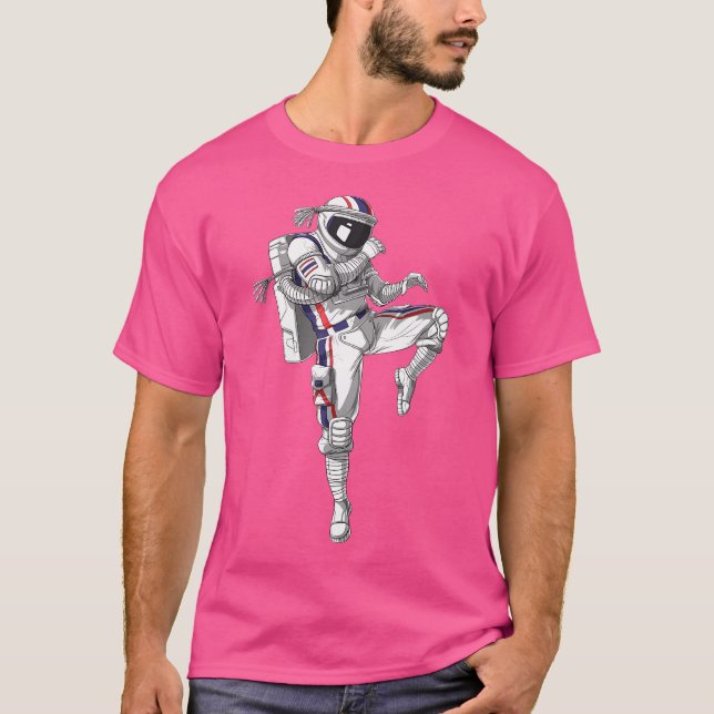 T-shirt L'astronaute Muay Thai Boxing Karate Kickboxing Ma (Devant)