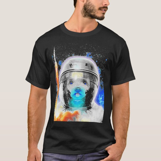 T-shirt L'astronaute Poodle Chien Poodle Chien Amoureux de (Devant)