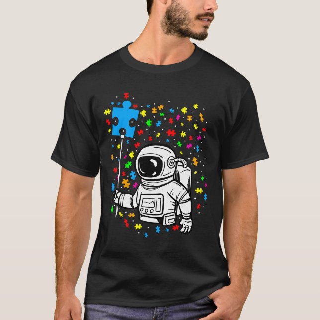 T-shirt L'astronaute sensibilisation sur l'autisme Balloon (Devant)