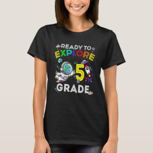 T-shirt L'astronaute Space Dino Dinosaur Prêt À Explorer L